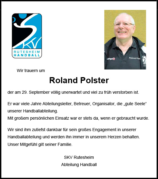 Nachruf Roland Polster